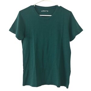 American Giant Women's Green Premium Slub Crewneck Tee T-Shirt M Medium NWOT